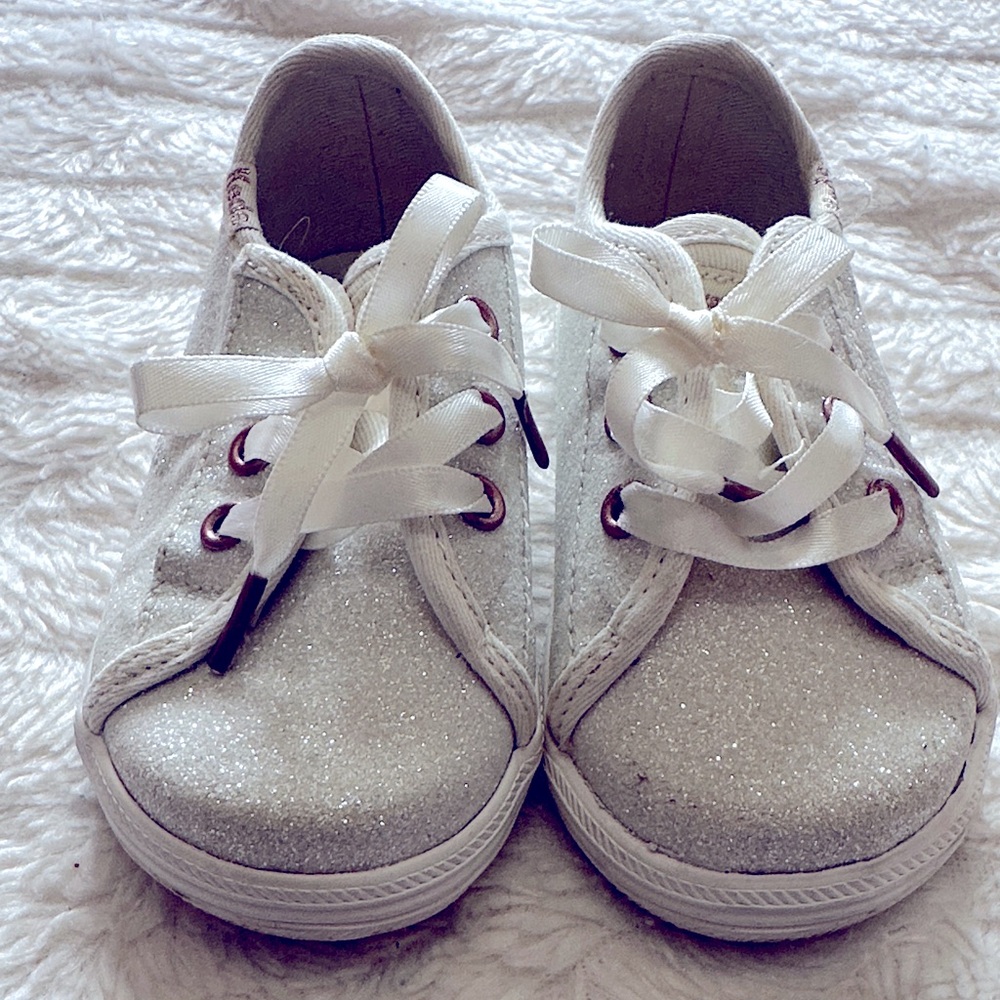 Keds Kate Spade Glittery White Kids Sneakers